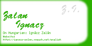 zalan ignacz business card